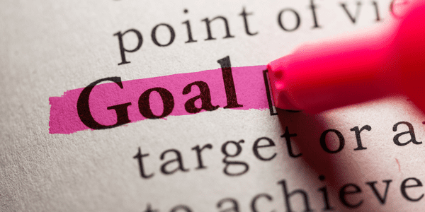 Image of a dictionary and the word goal is highlighted